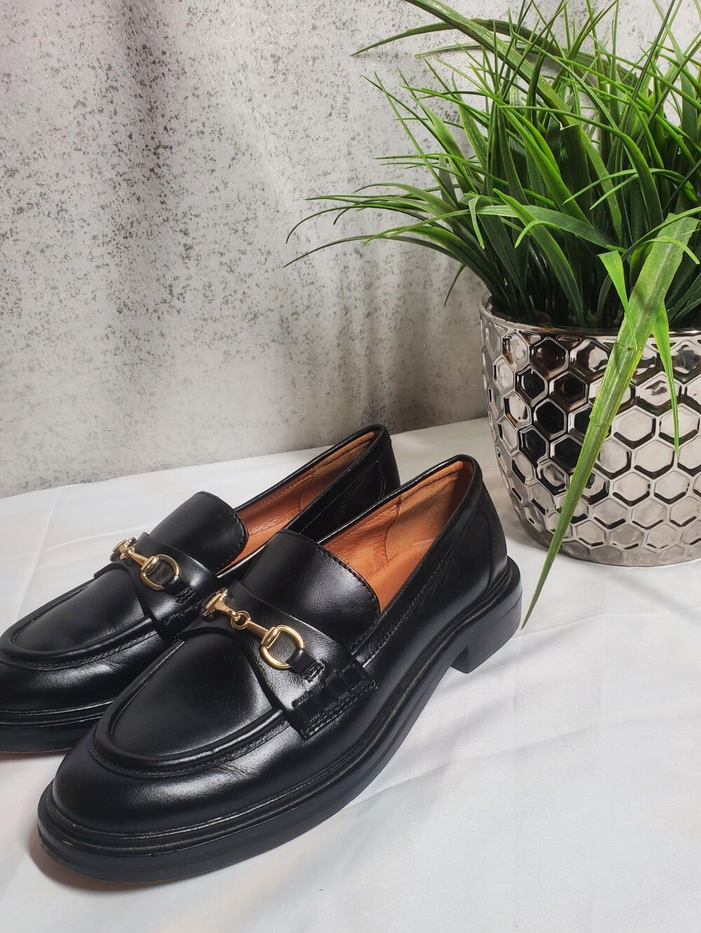 Madewell Women's The Vermon Bit Hardware Loafers Black Leather Size 6 1/2 - Picture 5 of 12